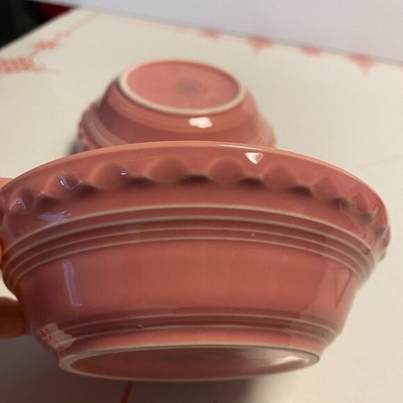 Fiestaware Small Individual Pie Bakers Set of 4 Retired Color Rose - Picture 6 of 7
